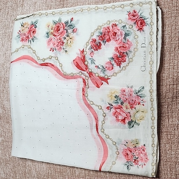 Christian Dior 💯 Authentic Handkerchief Cotton - Picture 6 of 6